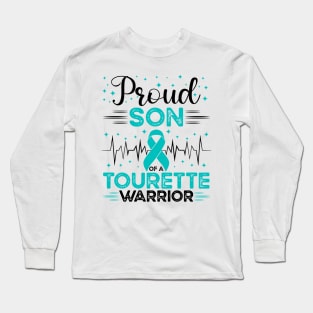 Proud Son Of A Tourette Warrior Tourette Syndrome Awareness Long Sleeve T-Shirt